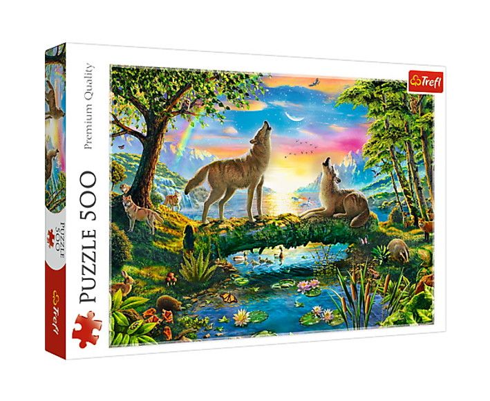 Gra/Zabawka Puzzle Wilcza natura 500 