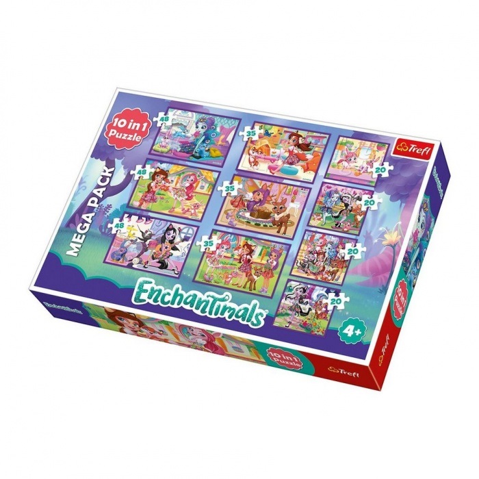 Hra/Hračka Puzzle 10w1 Przygody Enchantimals 