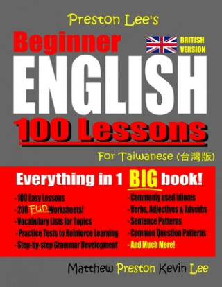 Libro Preston Lee's Beginner English 100 Lessons For Taiwanese (British) Kevin Lee