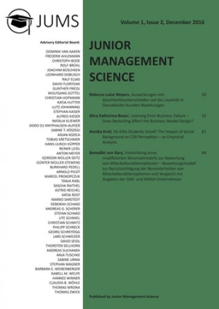 Buch Junior Management Science, Volume 1, Issue 2, December 2016 Junior Management Science E. V.