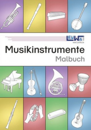 Kniha Musikinstrumente Malbuch Bruno Waizmann
