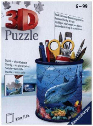 Játék Ravensburger 3D Puzzle 11176 - Utensilo Unterwasserwelt - 54 Teile - Stiftehalter für Tierliebhaber ab 6 Jahren, Schreibtisch-Organizer für Kinder 