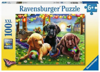 Gra/Zabawka Ravensburger Kinderpuzzle - 12886 Hunde Picknick - Tier-Puzzle für Kinder ab 6 Jahren, mit 100 Teilen im XXL-Format 