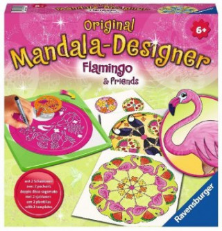 Joc / Jucărie Ravensburger Mandala Designer Flamingo & Friends 28518, Zeichnen lernen für Kinder ab 6 Jahren, Set mit Mandala-Schablonen für farbenfrohe Mandalas 