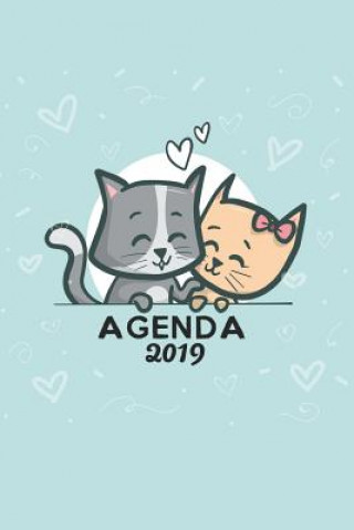Kniha Agenda 2019: Agenda Mensual Y Semanal + Organizador I Cubierta Con Tema de Gatos Enero 2019 a Diciembre 2019 6 X 9in Casa Gato Journals