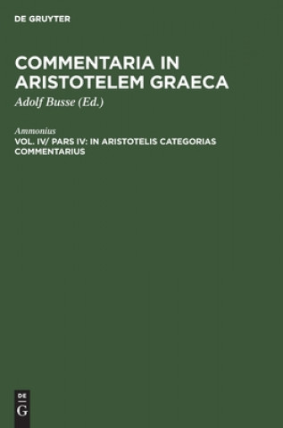 Könyv In Aristotelis Categorias Commentarius 