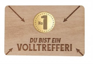 Igra/Igračka Glückstaler auf Karte - "No 1 - Du bist ein Volltreffer!" 