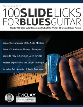 Книга 100 Slide Licks For Blues Guitar Joseph Alexander