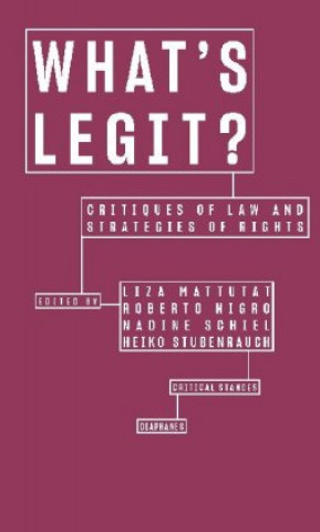 Knjiga What's Legit? - Critiques of Law and Strategies of  Rights Nadine Schiel