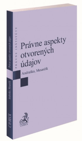Könyv Právne aspekty otvorených údajov Andraško Mesarčík