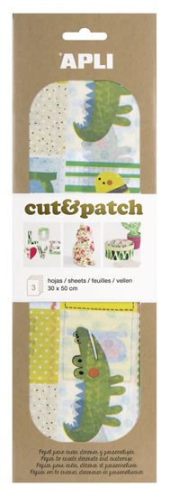 Papírenské zboží APLI Cut&Patch papír 30 x 50 cm - Dětský motiv  3 ks 