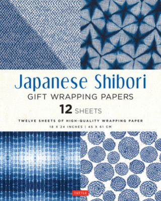 Carte Japanese Shibori Gift Wrapping Papers - 12 Sheets 