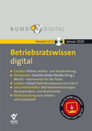 Digital Betriebsratswissen digital Ver. 13.3, DVD-ROM Wolfgang Däubler
