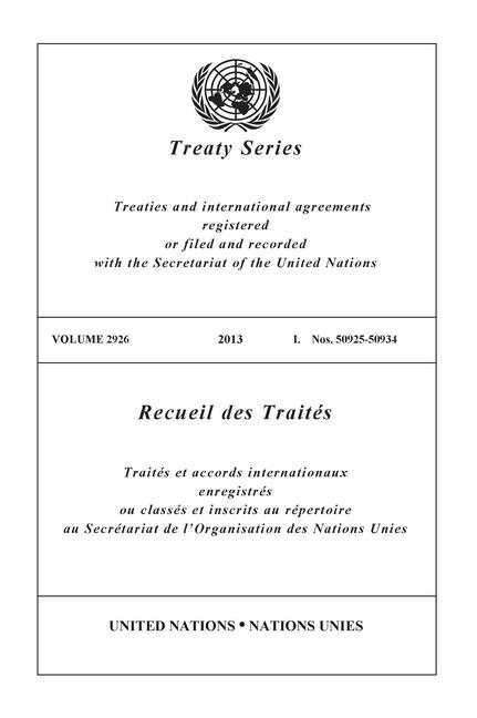 Carte Treaty Series 2926 (English/French Edition) 