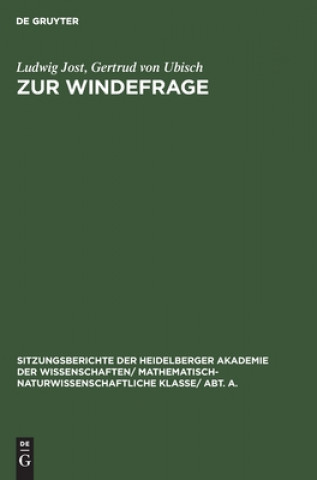 Livre Zur Windefrage Gertrud von Ubisch