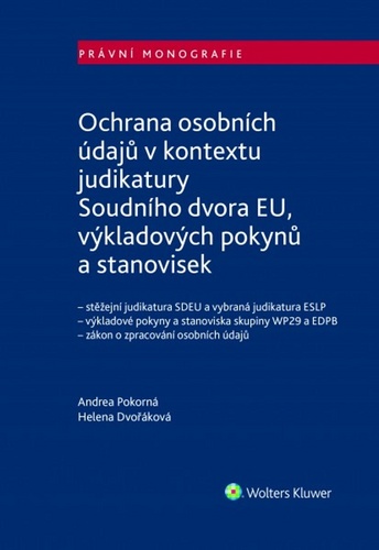 Книга Ochrana osobních údajů Andrea Pokorná