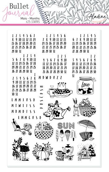 Papírenské zboží Razítka Stampo Bullet Journal - Kalendárium 