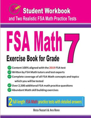 Книга FSA Math Exercise Book for Grade 7: Student Workbook and Two Realistic FSA Math Tests Reza Nazari