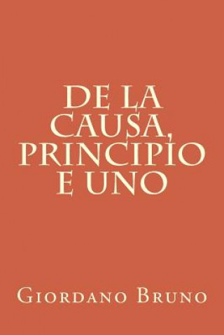 Książka De la causa, principio e uno Giordano Bruno