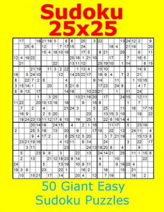 Książka Sudoku 25x25 50 Giant Easy Sudoku Puzzles Jacob James