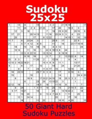 Книга Sudoku 25x25 50 Giant Hard Sudoku Puzzles Jacob James