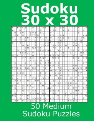 Книга Sudoku 30 x 30 50 Medium Sudoku Puzzles Jacob James