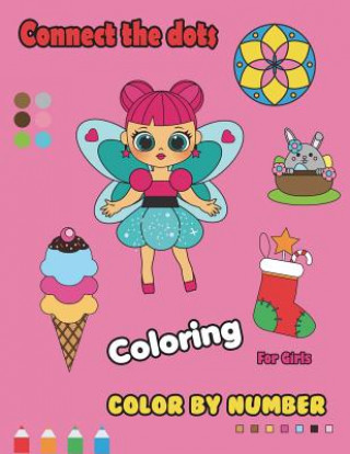 Buch Connect the Dots Coloring for Girls Color by Number Panista Publishing