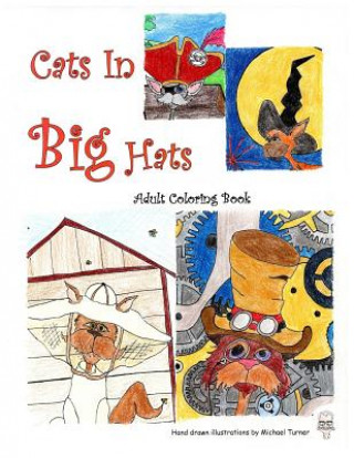 Książka Cats in Big Hats: An Adult Coloring Book Michael D Turner