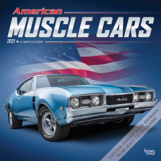 Kalendář/Diář American Muscle Cars 2021 Square Foil Calendar 