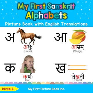 Book My First Sanskrit Alphabets Picture Book with English Translations 