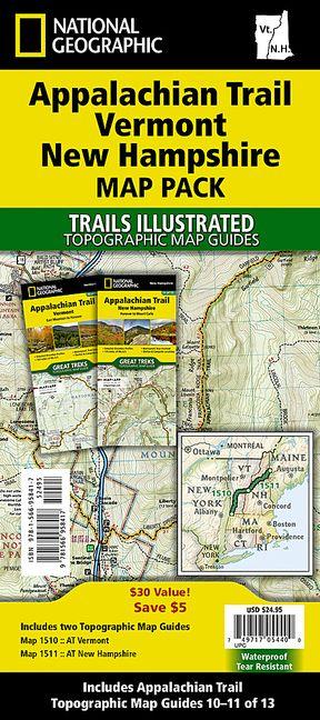 Tiskanica Appalachian Trail: Vermont, New Hampshire [Map Pack Bundle] National Geographic Maps