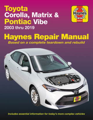 Book Toyota Corolla, Matrix & Pontiac Vibe 2003 Thru 2019 Haynes Repair Manual 