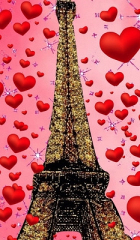 Kniha Paris eiffel tower glitter glitter red hearts creative blank journal sir Michael designer edition 