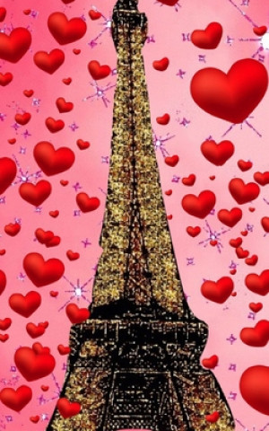 Kniha Paris eiffel tower glitter glitter red hearts creative blank journal sir Michael designer edition 