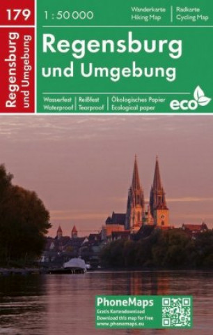Tlačovina Regensburg und Umgebung, Wander- Radkarte 1 : 50 000 spol. s r.o. FREYTAG - BERNDT