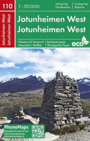 Tiskovina Jotunheimen West, Wander- Radkarte 1 : 50 000 spol. s r.o. FREYTAG - BERNDT