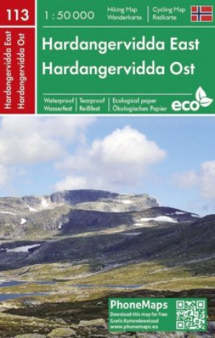 Tlačovina Hardangervidda Ost, Wander- Radkarte 1 : 50 000 spol. s r.o. FREYTAG - BERNDT