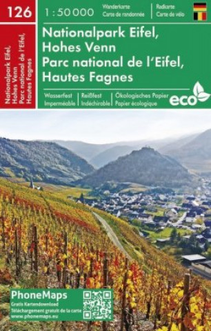 Tiskovina Nationalpark Eifel, Hohes Venn, Wander- Radkarte 1 : 50 000 spol. s r.o. FREYTAG - BERNDT