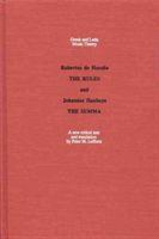 Knjiga "Rules and the Summa" Robertus De Handlo