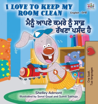 Carte I Love to Keep My Room Clean (English Punjabi Bilingual Book -Gurmukhi) Kidkiddos Books