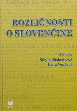 Kniha Rozličnosti o slovenčine Sibyla Mislovičová