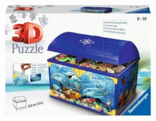 Joc / Jucărie Ravensburger 3D Puzzle 11174 - Schatztruhe Unterwasserwelt - ab 8 Jahren - 216 Teile - Aufbewahrungsbox mit praktischem Deckel 
