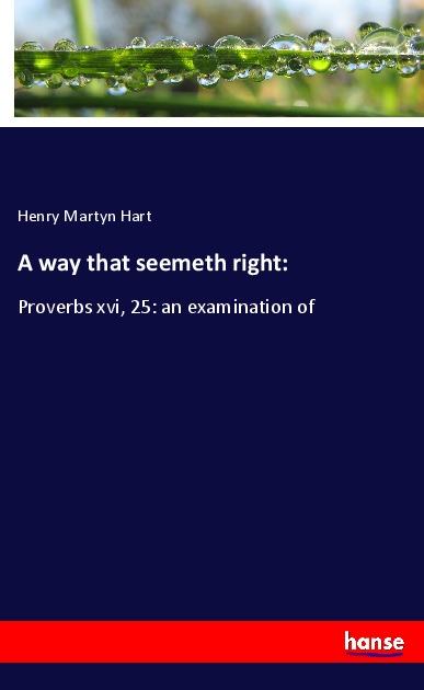Livro A way that seemeth right: 