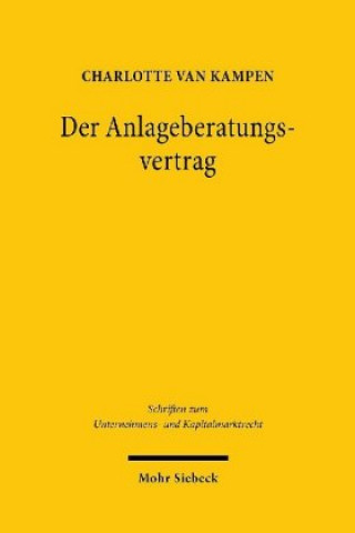 Knjiga Der Anlageberatungsvertrag Charlotte van Kampen