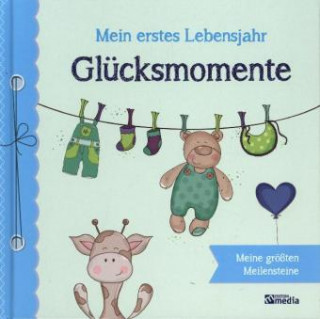 Carte Babyalbum: Mein erstes Lebensjahr - Glücksmomente. Blau 