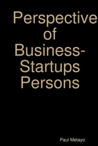Knjiga Perspective of Business-Startups Persons Paul Metayo