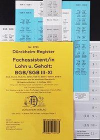 Kniha DürckheimRegister® - Fachassistent LOHN U GEHALT(ArbR-SGB) Nr. 2733 (2020) 