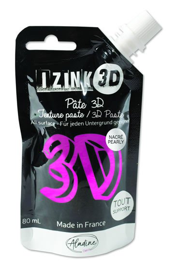 Artykuły papiernicze Reliéfní pasta 3D IZINK - orchid, perleťová růžová, 80 ml 