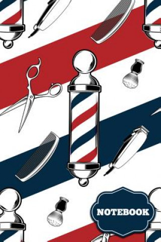 Книга Notebook: Barber Shop Theme - 120 Page Alledras Designs