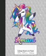 Carte College Ruled Line Paper: AMANI Unicorn Rainbow Notebook Weezag